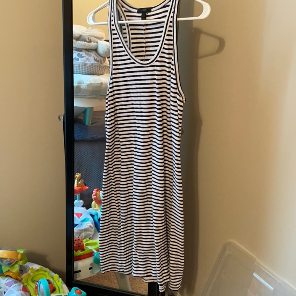 J.crew striped cotton dress; size large